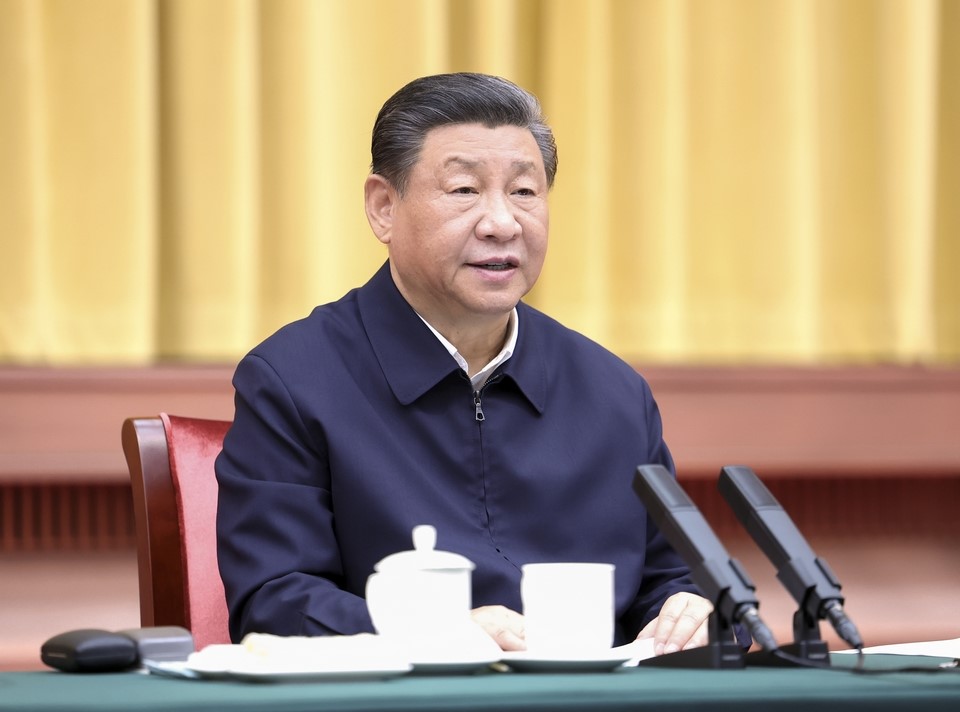 2024年3月20日下午，中共中央總書記、國家主席、中央軍委主席習(xí)近平在湖南省長沙市主持召開新時代推動中部地區(qū)崛起座談會并發(fā)表重要講話。新華社記者 鞠鵬 攝 