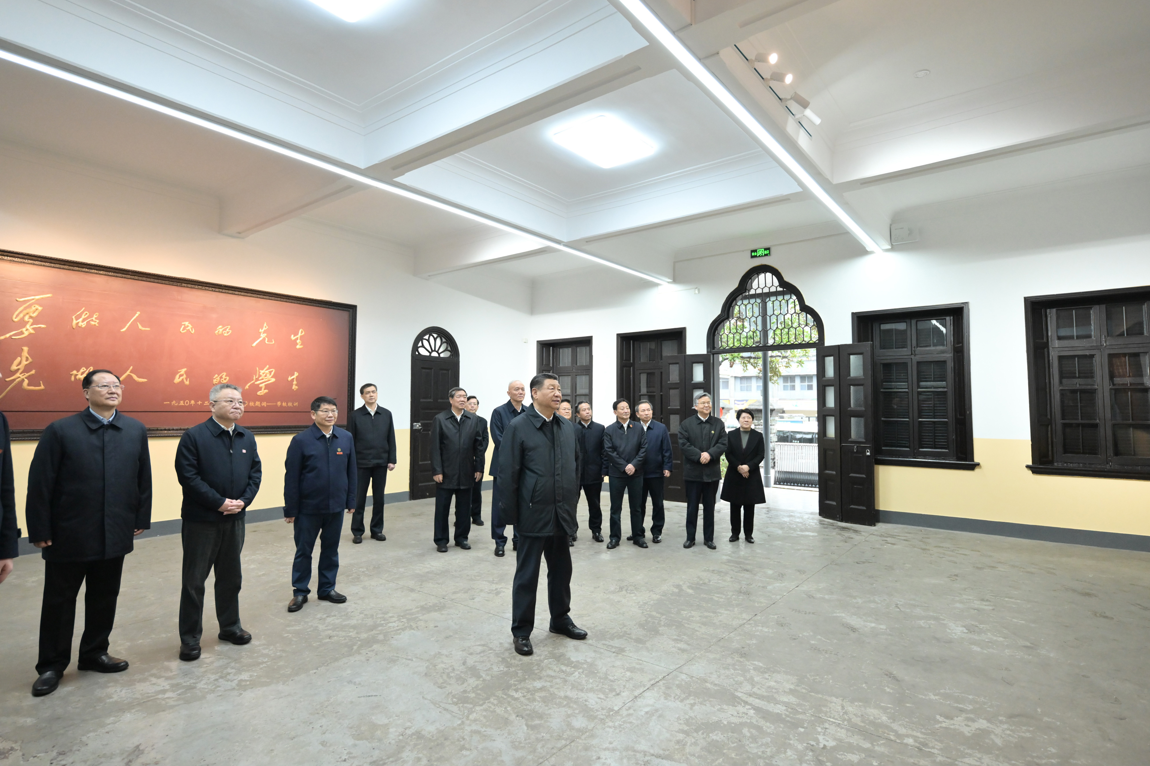 3月18日，習(xí)近平總書記在湖南第一師范學(xué)院（城南書院校區(qū)）考察。